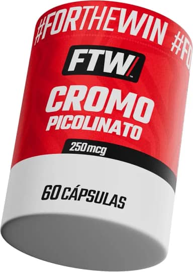 FTW Cromo Picolinato 250mcg com 60 Cápsulas, Suplemento Mineral para Metabolismo de Nutrientes e Controle Glicêmico, Não Contém Glúten