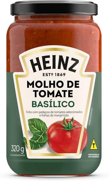 Heinz Molho de Tomate Rústico Basílico em vidro, 320G
