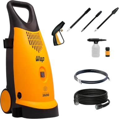 WAP Desobstruidora e Lavadora de Alta Pressão PREMIUM ULTRA 2600, 360L/h, Motor de Indução e Bico Regulável, 1900W 127V