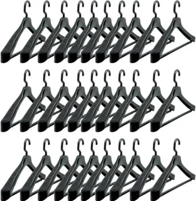 Cabide para Terno Preto Giratório - 30 unidades