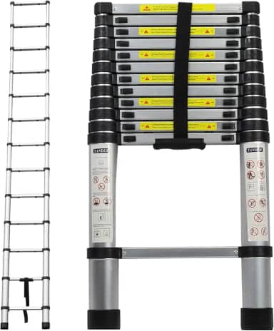 Escada Telescópica de Alumínio 3.8 m - 12 Degraus - TEMT38M