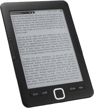 VBESTLIFE Ebook Reader, Leitor de Livros Eletrônicos de Tela de Tinta de 6 Polegadas, Construído Em 8g 128m, Leitura Personalizada, para Viajar, Viajar ou Relaxar Em Casa