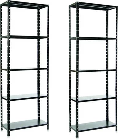 Estante Aço Tripartida Kit c/ 2 Unid. 5 Prateleiras Monte do Seu Jeito Casa Quarto Escritório Organização