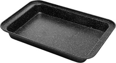 LYOR - Assadeira Retangular Antiaderente de Aço Carbono Granilite 37cm x 25cm x 5cm - Cor Preto