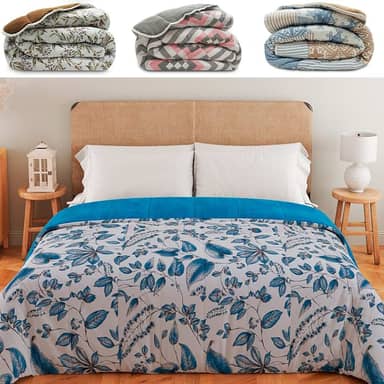 Edredom Casal de Malha 100% Algodão e Plush Dupla Face Antialérgico 235x240cm - BF Colchões