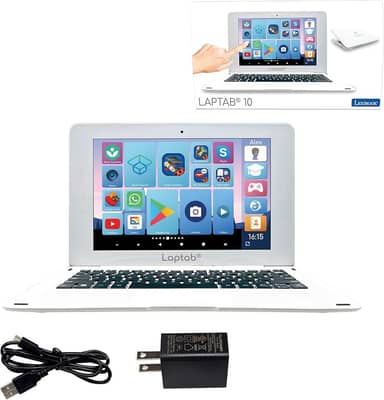 LEXiBOOK LapTAB 10, laptop com tela sensível ao toque, projetado para toda a família, conteúdo educacional e divertido, alimentado por Android™, controle parental, ultrafino e leve, LT10EN