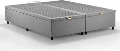 Box Baú Premium Linho Cinza King - SONO DESIGN