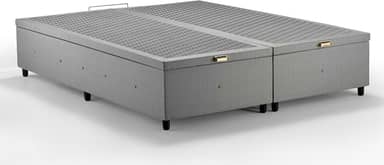 Box Baú Premium Linho Cinza King - SONO DESIGN