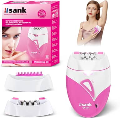 Depilador Eletrico Feminino Depilador Facial Recarregável Aparador de Pelos do Corpo Barbeador Eletrico 110V/220V, Portátil e fácil de Usar