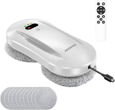 Robô de limpeza de janelas com spray de água automático e navegação inteligente, robô de limpeza automática de janelas para vidro interno/externo com sistema de segurança triplo, detecção de