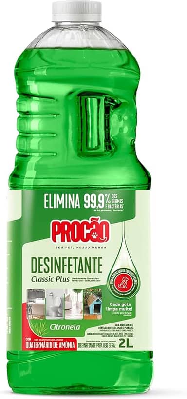 PROCÃO Desinfetante Classic Plus Citronela 2 Litros - Bactericida