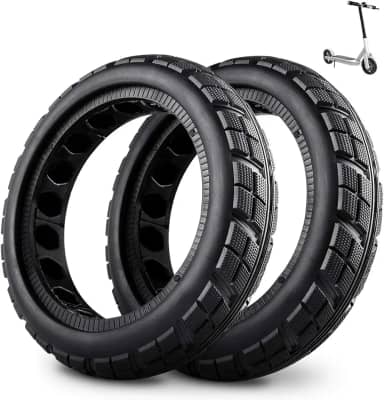 Pneu de pneu sólido de 8,5 polegadas para Xiaomi mijia M365, substituição de roda de pneu de borracha frontal/traseira para scooter elétrico 8,5 x 2,0 antiderrapante (2 peças)