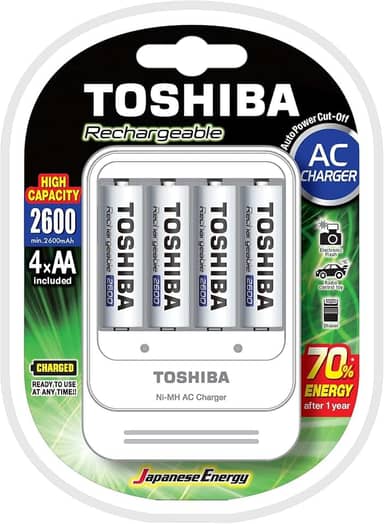 Carregador de Pilhas AA/AAA TNHC-6GAE4 CB c/ 4 AA Toshiba