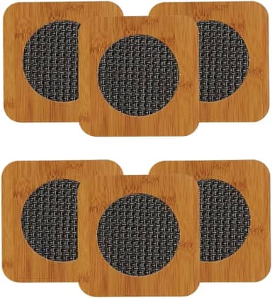 Descanso de panela de madeira 6 peças protege sua mesa