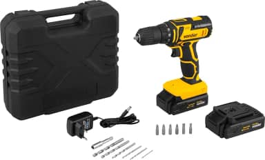 Parafusadeira/Furadeira Vonder bateria 20V PFV020 com 18 posições de torque e fonte bivolt automática.