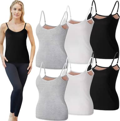 3 peças de regata térmica para mulheres alças finas camisola térmica forrada de lã camisola roupa interior colete