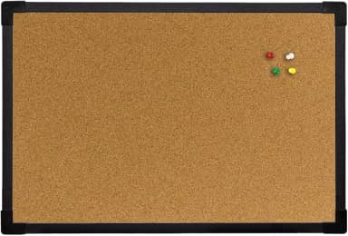 Quadro de Aviso Cortiça Moldura Mdf Soft Colors Preto STALO, 40x30