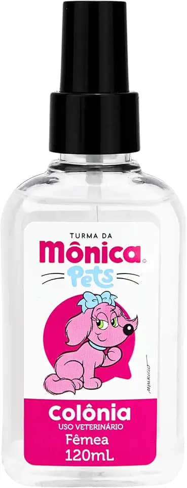 Colônia Para Pêlos de Cães, Fêmea, Turma da Mônica, 120 ml, Rosa