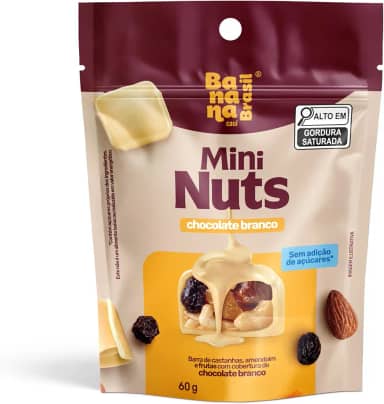Banana Brasil Nutsbites Frutas E Choc. Branco Pouch 60G