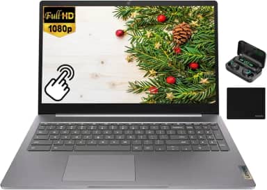 Lenovo IdeaPad 3i Chromebook Laptop, tela sensível ao toque FHD de 15,6 polegadas (1920 x 1080), Intel Pentium Silver N6000 de 4 núcleos, 8 GB LPDDR4x RAM, 128 GB eMMC, Wi-Fi 6, Chrome OS, cinza