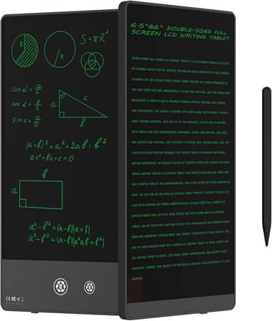 Tablet de escrita LCD - Tablet de escrita LCD de tela dupla face para crianças e adultos, bloco de desenho eletrônico, mini bloco de notas digital portátil para escola, escritório, casa, apagável, reutilizável (16,5 e 15 cm)