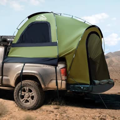 Barraca de caminhonete, impermeável PU3000 mm, barraca de caminhonete para acampamento de 2 a 6,7 m, barraca de caminhão dormindo para 2 a 3 pessoas, portátil para acampamento de carro