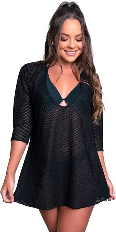 Saída de Praia MVB Modas Renda Curta Moda Praia