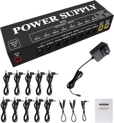 Fonte de alimentação para pedal de guitarra B101, 10 saídas isoladas, 9V/12V/18V