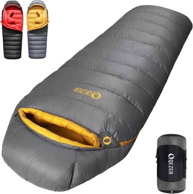 Saco de dormir de penas para adultos 620 enchimento de 0 graus, saco de dormir para clima frio, ultraleve com bolsa para mochila, acampamento, caminhada