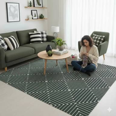 Tapete sala Domus Antiderrapante 2,00m x 1,50m Algodão Colorido (MUSGO)