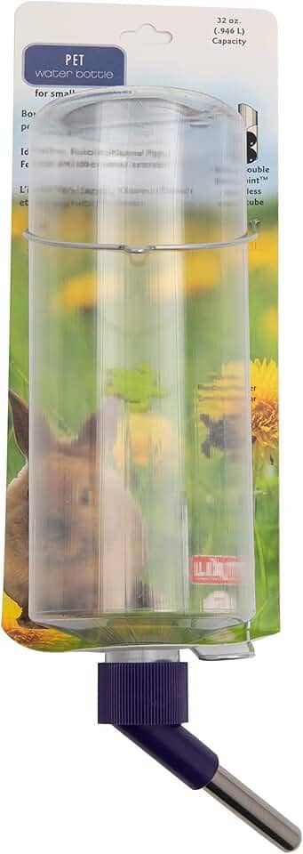 Garrafas de água para coelhos Lixit de 946 ml (transparente)