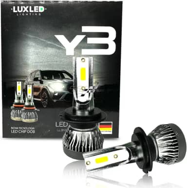 Kit Ultra Led Super Branca 6500k 22000 Lumens H4 H7 H1 H11 H3 HB4 H16-PSX PAR LÂMPADA FAROL ALTO BAIXO MILHA NANO Y3 C/COOLER 12V 36W IMPORTADO TOP (H7)