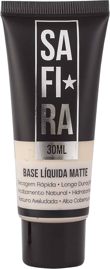 Safira Base Líquida Matte Linha Basic N 01 Clara Bs68099