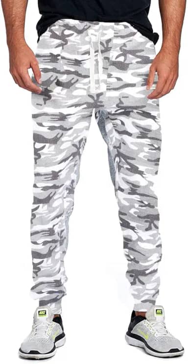 Calça jogger masculina básica de lã mesclada com cintura elástica