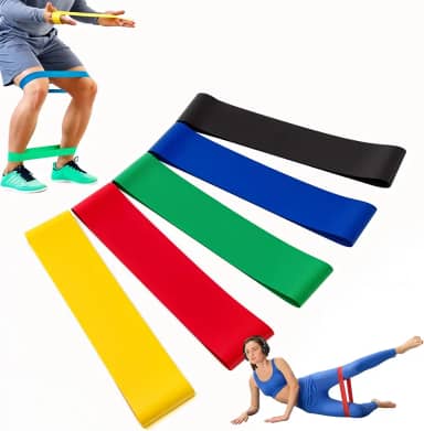 Kit 5 Faixas Elásticas para Exercícios, Theraband | Resistências de Extra Leve à Extra Pesada | Ideal para Pilates, Yoga, Alongamento e Fortalecimento Muscular