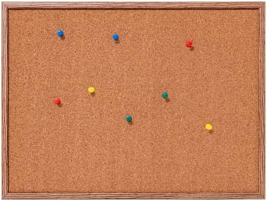 Quadro De Aviso Cortiça 70x50cm Moldura Madeira + 50 Alfinetes Mural Fotos Lembretes