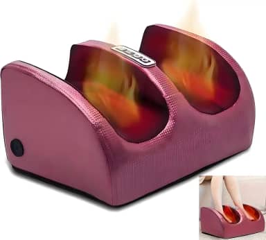 Massageador para Os Pés, Massageador de Pé 110V, 33 * 18 * 15CM Massajador Shiatsu para Pés com Calor, Massajador para Pés e Panturrilhas com Rolo de Massagem, Três Configurações de Velocidade