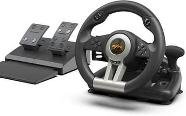 PXN PC Racing Wheel, V3 PRO 180 Degree Universal USB Car Sim Game Steering Wheel with Pedals for Xbox One, Xbox Series S/X, PS3, PS4, Switch