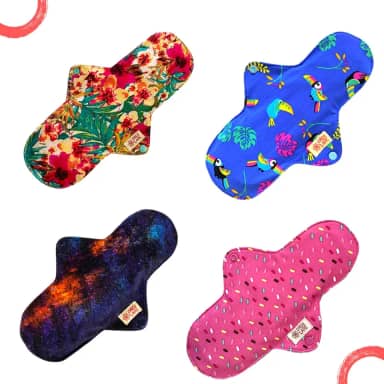 Kit com 4 absorvente ecológico noturno 26 cm toque seco Circulare