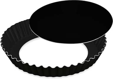 Forma para Bolo e Torta 20 Crespa com Fundo Removível Alumínio Fortaleza Preto