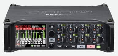 Zoom Gravador/mixer profissional F8n Pro, áudio para vídeo, gravação de 32 bits/192 kHz, gravador de 10 canais, 8 entradas XLR/TRS, código de tempo, modo Ambisonics, alimentado por bateria, dois