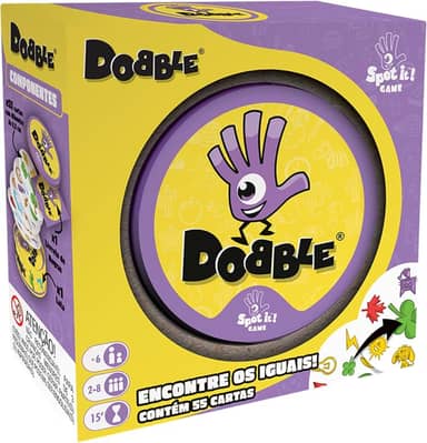 Asmodee, Dobble, Jogo de Cartas para Amigos, 2 a 8 jogadores, Idade +6 anos, Partidas de até 15 minutos