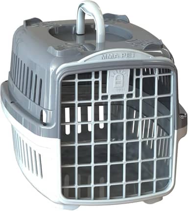 Caixa de Transporte Pet Gatos e Cães Pequeno Médio e Grandes (Cinza, Nº2 até 10kg)