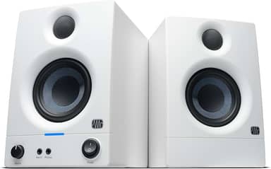 PreSonus Monitores de estúdio Eris 3.5 (brancos), par — alto-falantes de estante alimentados por 8,9 cm, estéreo, computador de mesa, produção de música de campo próximo, gravação de mixagem de áudio