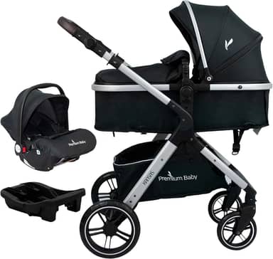 Carrinho Travel System Kansas + Base Silver/Preto