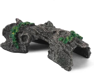 IBWell Decorações de aquário de madeira para aquário, troncos falsos de resina, terrário DÉCor, esconderijo de aquário de répteis para caverna de peixes, tartarugas pequenas, para tanque de 20 galões