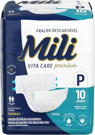 Mili Fralda Adulto Vita Premium P - 10 Unidades