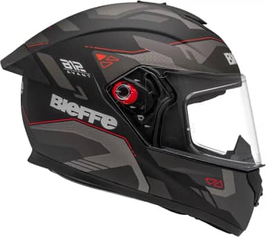 Capacete Masculino Bieffe B12 Avant Preto Moto Aerofolio
