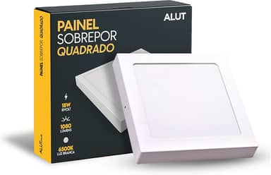 Painel Led Plafon 18w/25w/36w ou 50w 6500k Branco Frio 110v/220v Bivolt Embutir/Sobrepor Branco Alut By Avant (Sobrepor, 18w)