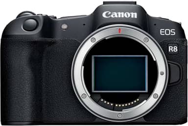 Câmera Canon EOS R8 Full-Frame, Sem Espelho, 24,2 MP, Vídeo 4K, DIGIC X, Montagem RF, Corpo, Preta